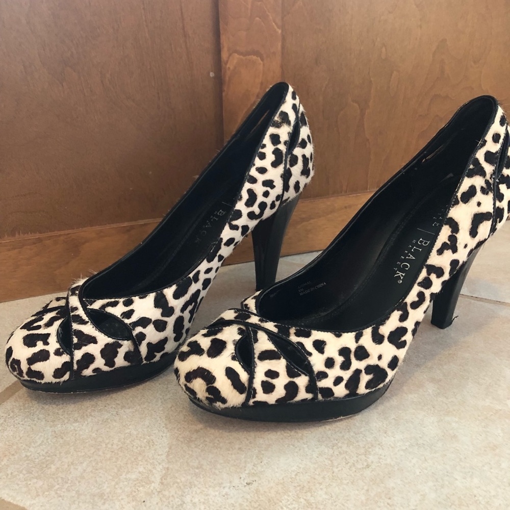 WHBM cheetah print heels.